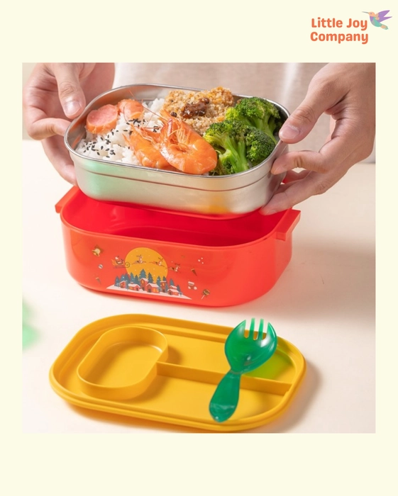 FOOD - 2 GRID LUNCH BOX - Little Joy Company