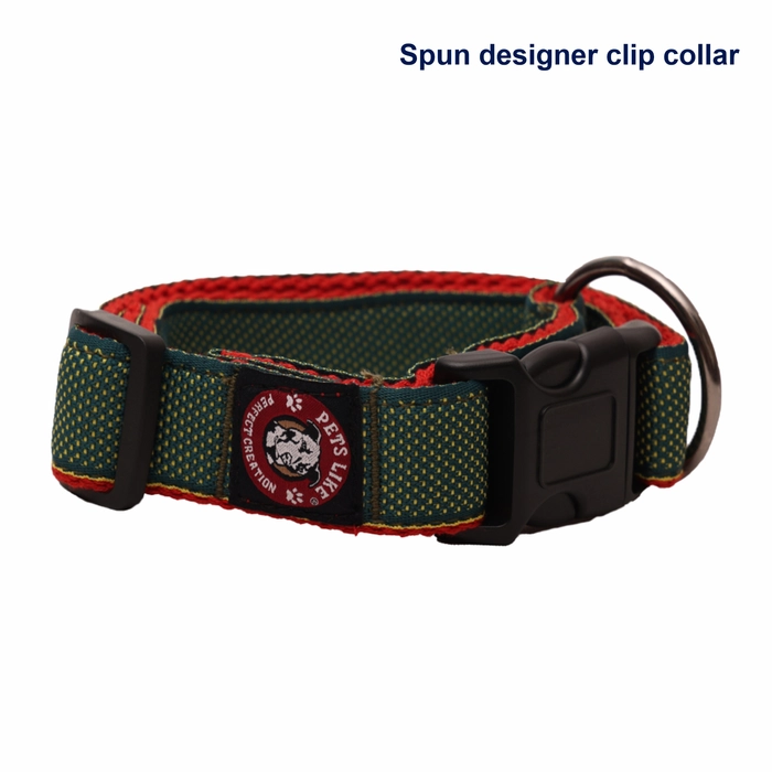 Spun designer clip collar