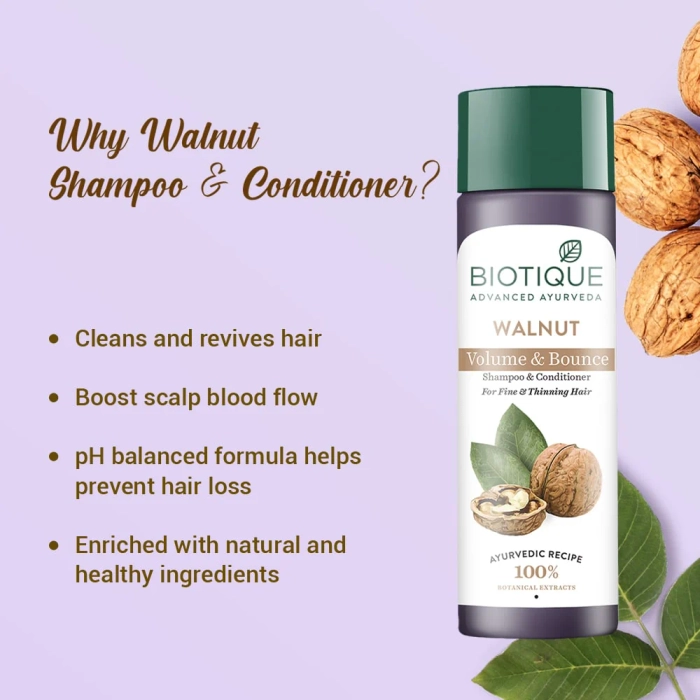 Walnut volume & bounce shampoo and conditioner