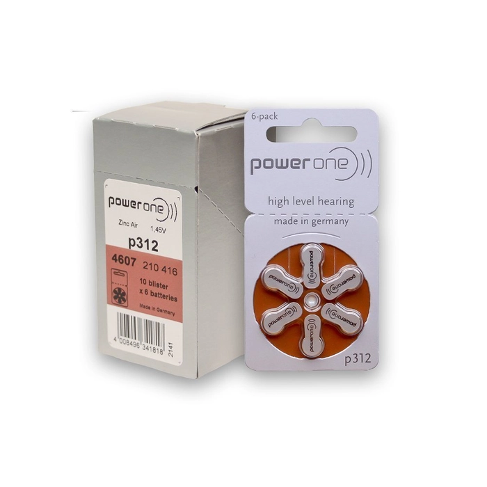 Power One P312 Hearing Aid Battery