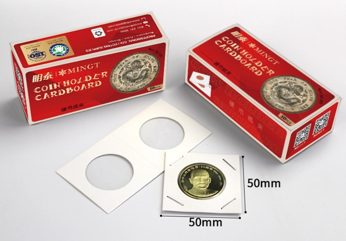 MINGT Cardboard Coin Holders - Pack of 50