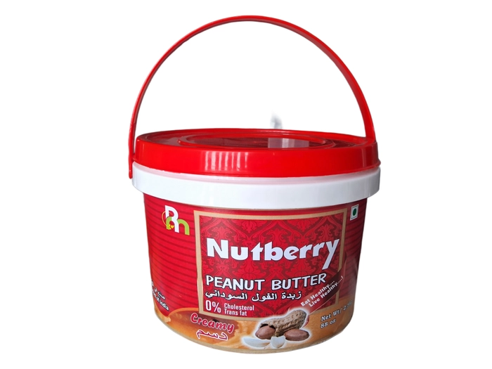 NUTBERRY PEANUT BUTTER CREAMY 2.5 KGS IN BUCKET