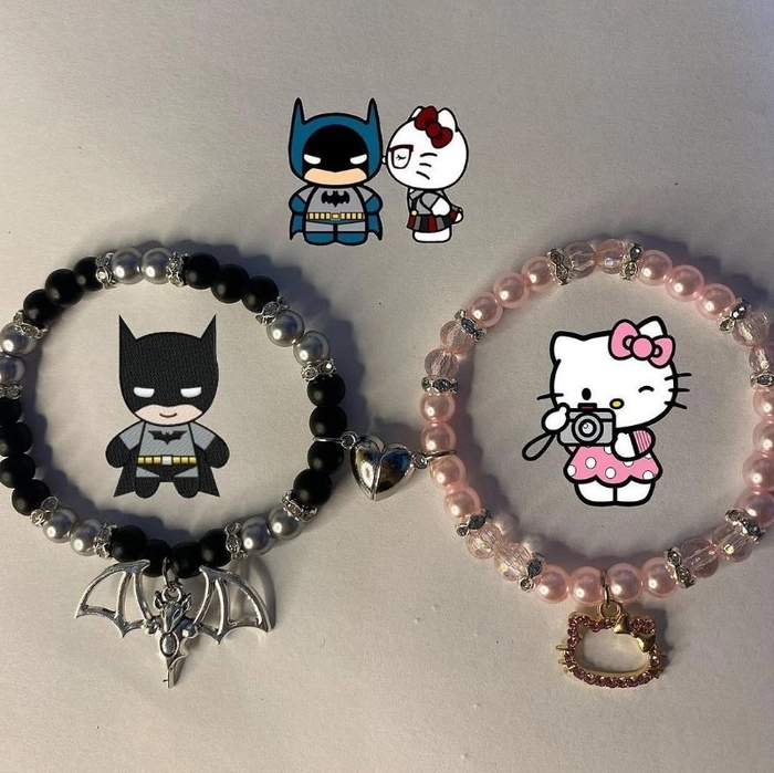 Batman & Hello kitty beads bracelet - Ashwear