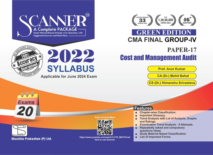 Scanner CMA Final (2022 Syllabus) Paper 17 Cost and Management Audit