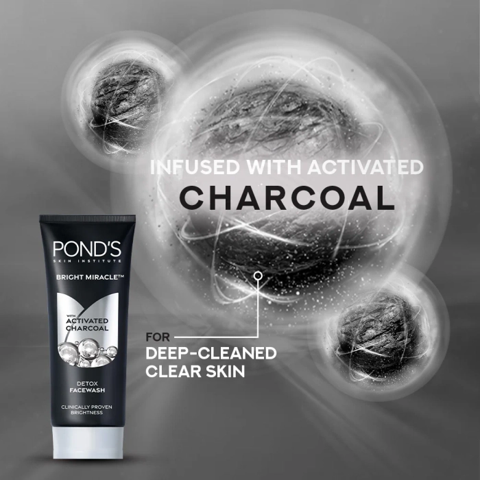 POND'S Bright Miracle Detox Facewash with 10X Power of Charcoal