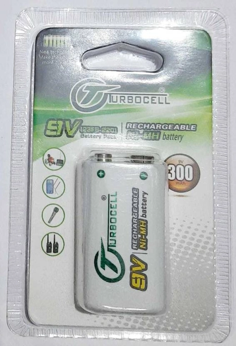 Turbocell 300 maH 9V NiMH Battery 23F6-220