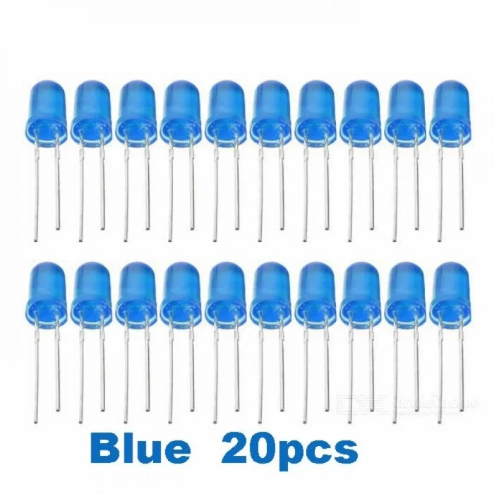 Blue LED 5mm Pack Of 20 (Light Emitting Diode)