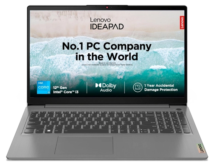 Lenovo IdeaPad Slim 3 15IAU7 – Intel i3-1215U | 8GB RAM | 512GB SSD | 15.6" FHD | Arctic Grey | Win 11 Home | 82RK019DIN