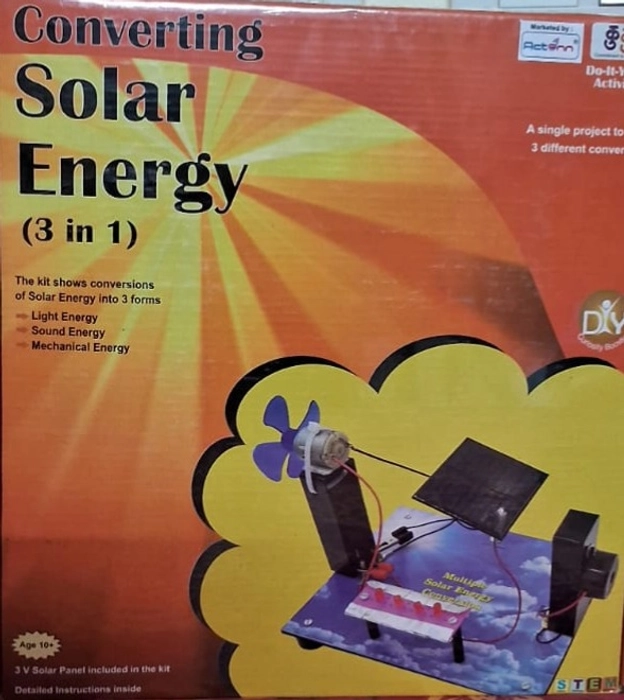 DIY Converting Solar Energy (3 in 1) | A Single project to show 3 different conversions (Light , Sound, Mechanical) | DIY Project Kit (BIG)