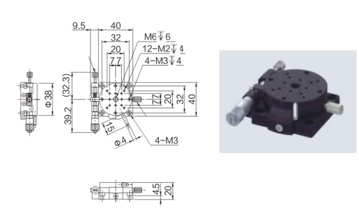 Rotation Stage 38mm Dia