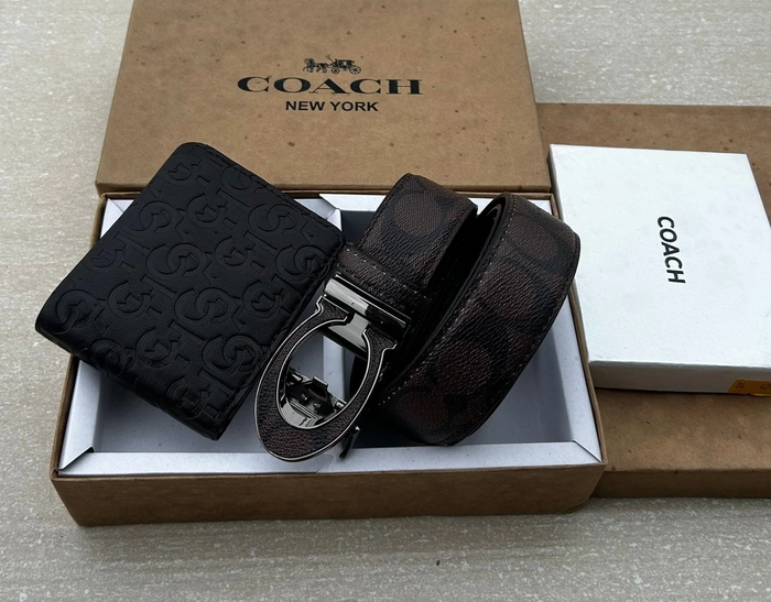 COACH Set Wallet & Belt