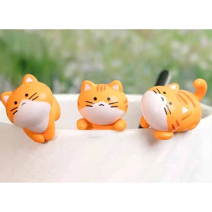 Orange Cats Playing Set of 6