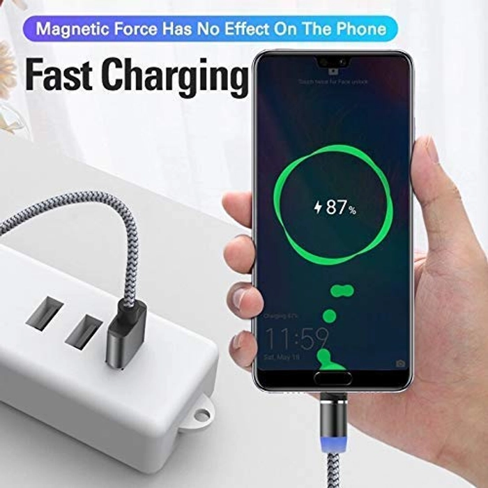 Magnetic Phone Charger Cable Adapter For iPhone Android Type C Micro USB US