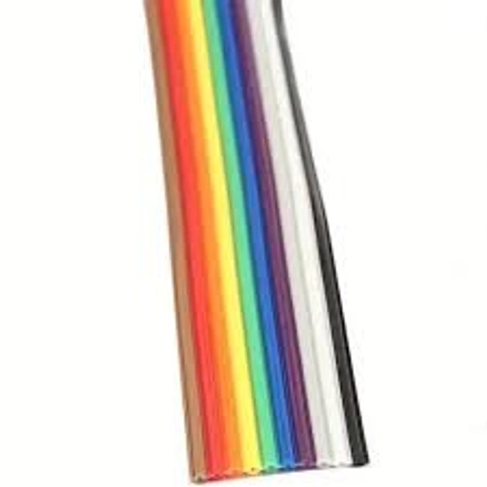 Rainbow 10 Core Color Flat Ribbon Wire Cable - 1Meter