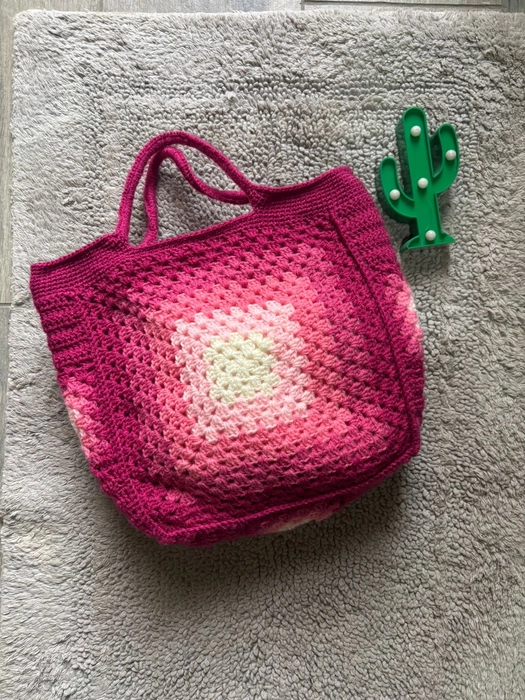 Crochet rainbow bag