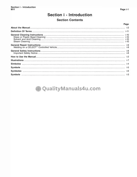 KOMATSU M11 Series Engines Shop Manual Publication No 3666075 Download PDF