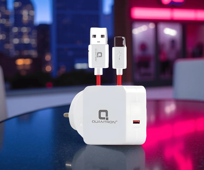 Quantron Magma QCH-400 100W | Ultra Fast Charging | Adapter with Type-C Cable | White
