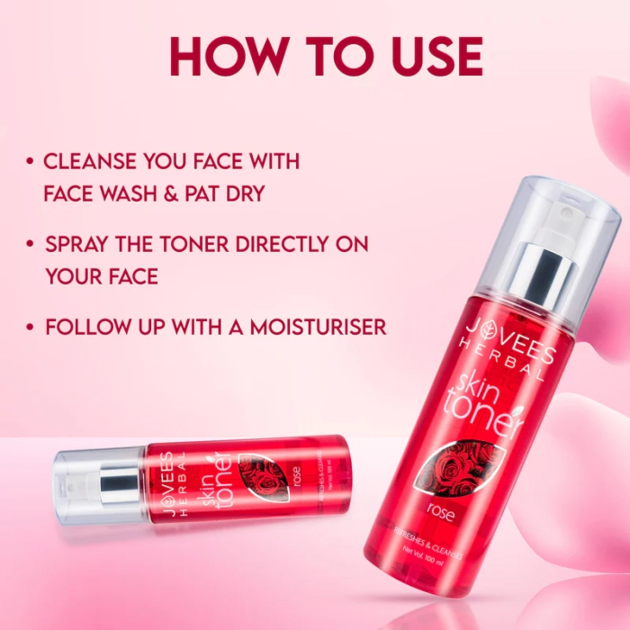 Jovees Rose Skin Toner | Tightens Pores | For Normal to Dry Skin