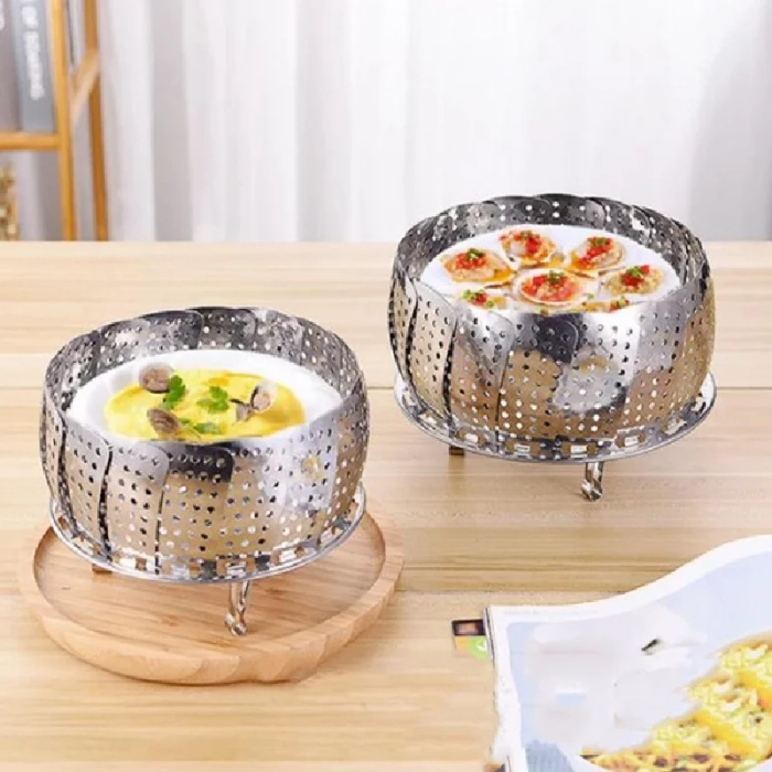 Folding Stainless Steel Food Steamer Basket