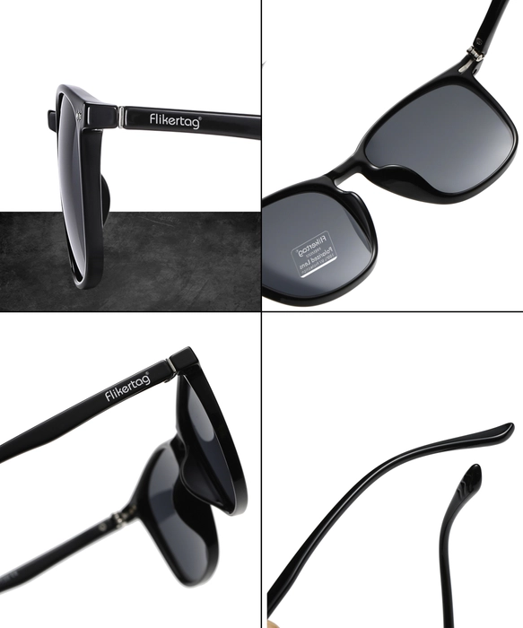 Shades Sunglasses Polarized UV Protection Eyewear Double Bridge for Men  Women Outdoor Wearings Black Frame Double Gray Sheet