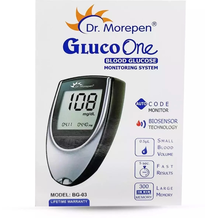 Dr. Morepen BG-03 Gluco One Gluco-Meter Combo