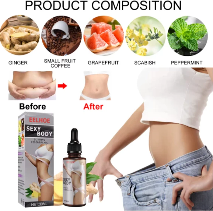 BODY MASSAGE DISSOLVE FAT ESSENTIAL OIL WEIGHT LOSS SLIMMING BURNING FAT 30 ML