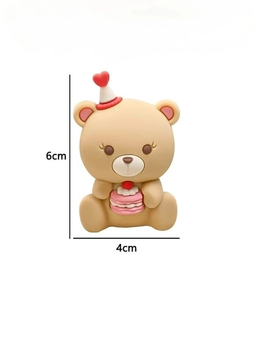 2PCs Cute Teddy Bear Set Cake Topper