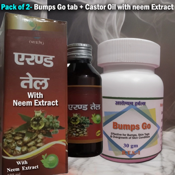 Bumps Go tablet-30gms + Castor Oil with Neem Extract-100ml