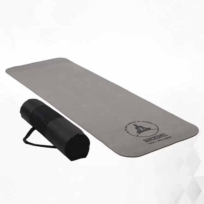 Quick Shel Lightweight,Anti-Slip,Soft EVA Mat with Carry Bag for Women & Men,Gym & Exercise Grey 6 mm Yoga Mat