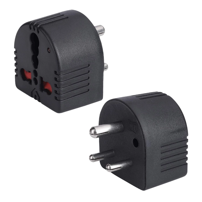 MX Universal Conversion Plug - 3 PIN - CONVERTS 5 to 15 Amps - Black