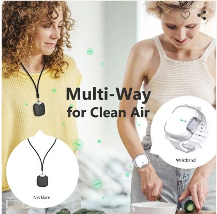 AIR PURIFIER BRACELET AND PENDANT, USB-C CHARGING