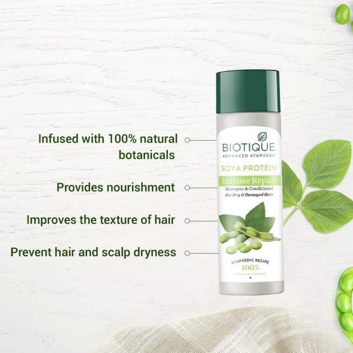 Biotique Soya Protein Intense Repair Shampoo & Conditioner - 190 ml