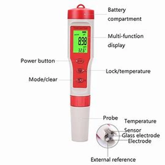 4 in 1 PH/TDH/EC/Temp Tester