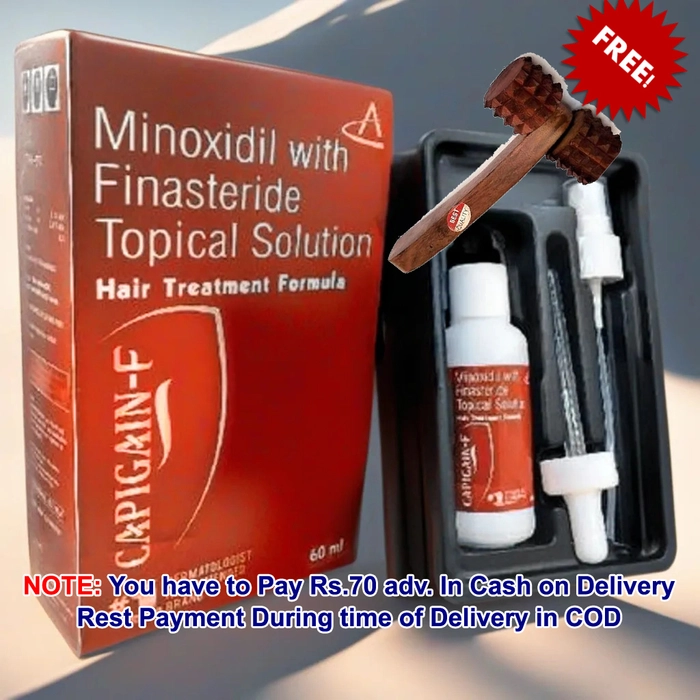 Capigain F- Minoxidil(5%) with Finasteride Topical Solution - 60 ml bottle