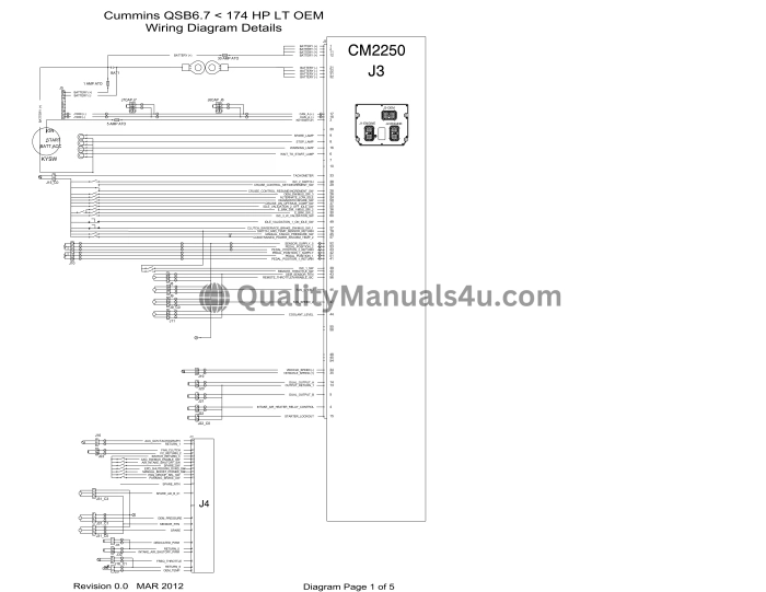 HYUNDAI Engine CUMMINS T4 Interim QSB6.7 below 174hp (R140W-9A, R160W-9A, R220LC-9A) Wiring Diagram Manual Download