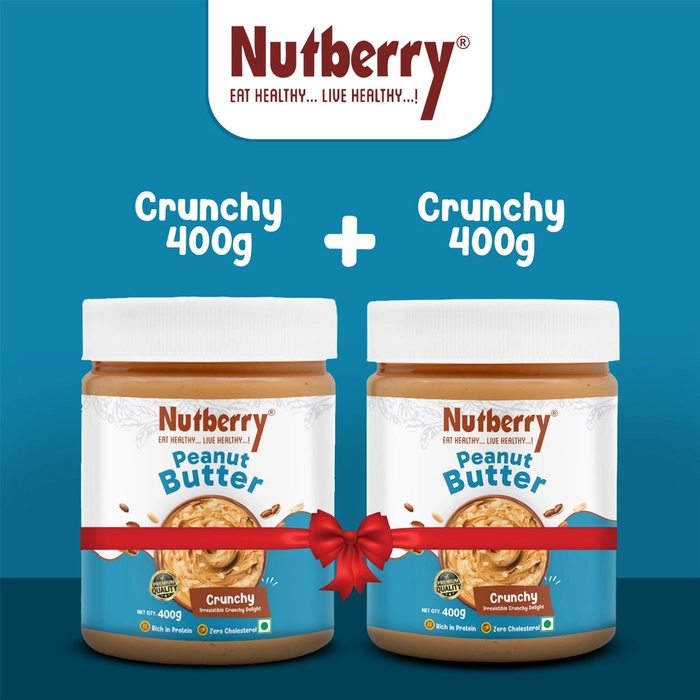 NUTBERRY CLASSIC CRUNCHY 400GM COMBO PEANUT BUTTER