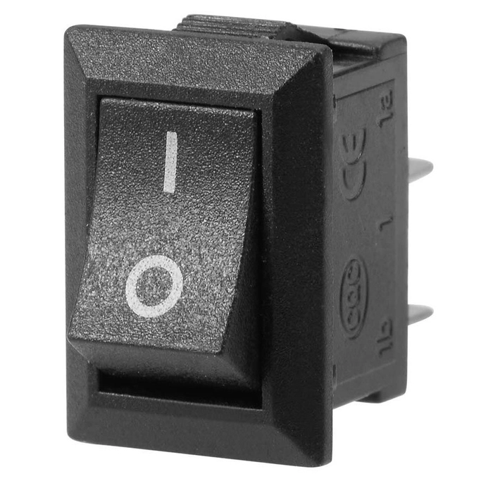 KCD11 AC 250V 3A 2 Pin SPST Snap in Mini Boat Rocker Switch (Pack of 10)