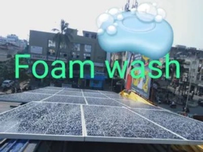 Solar Panel Washing By Foam wash ( 6 visit package )//  Polymodules