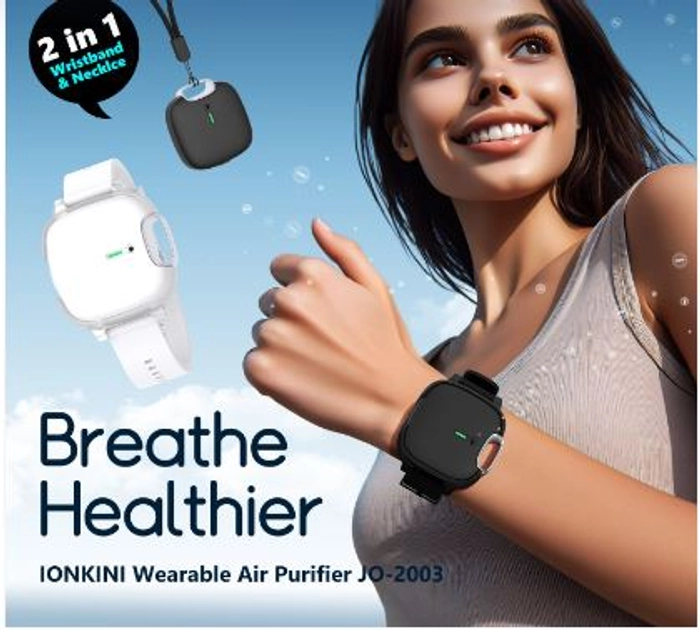 AIR PURIFIER BRACELET AND PENDANT, USB-C CHARGING