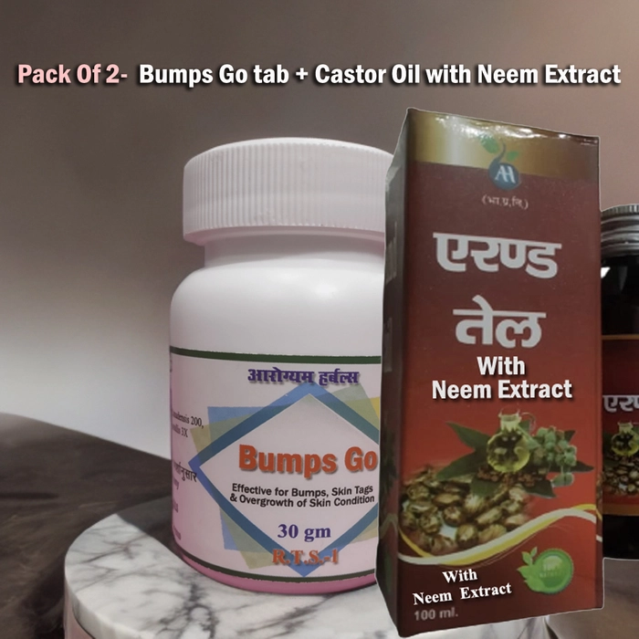 Bumps Go tablet-30gms + Castor Oil with Neem Extract-100ml