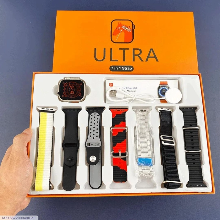 Multicolor Smart Watch with 7 silicon Strips