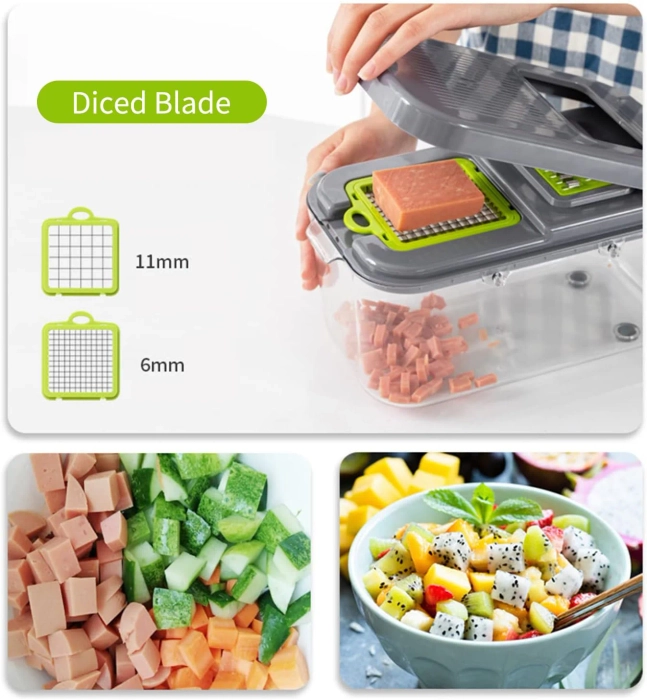 22 PCS VEGETABLE DICER ONION CHOPPER AND FRUITS CUTTER