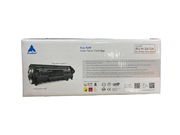 Prodot PL-H-2612A Laser Toner Cartridge – Black |Page Yield: Up to 1500 Pages and Easy To Refill
