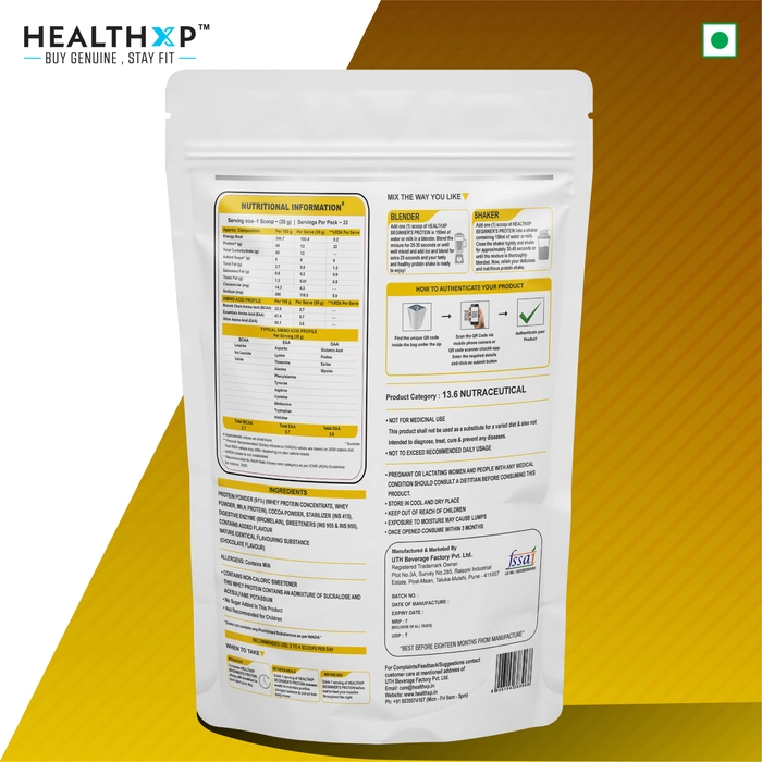 HealthXP Beginner Whey Protein Powder 1 Kg