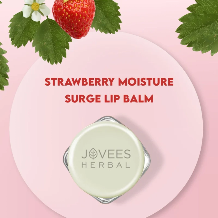 Jovees Strawberry Moisture Surge Lip Balm | Hydrates | Rejuvenates