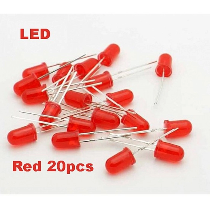 Red LED 5mm Pack Of 20 (Light Emitting Diode)