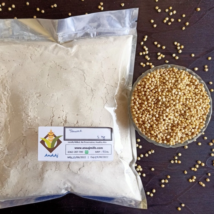 Jowar flour (75 Rs/kg)