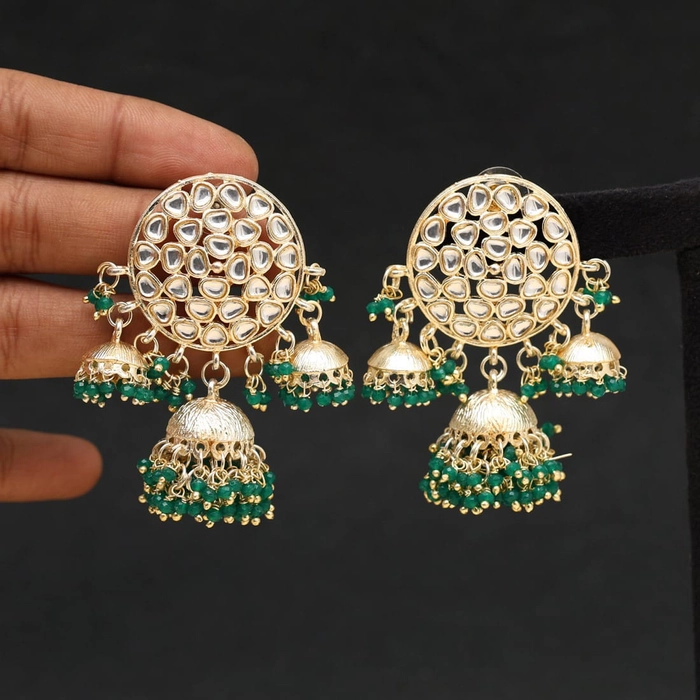 Zarmia Jhumka Earring Red - ZARMIA