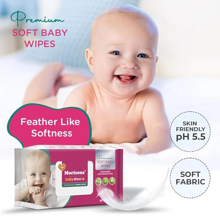 Morisons Baby Dreams Premium Soft Cleansing Baby Wipes