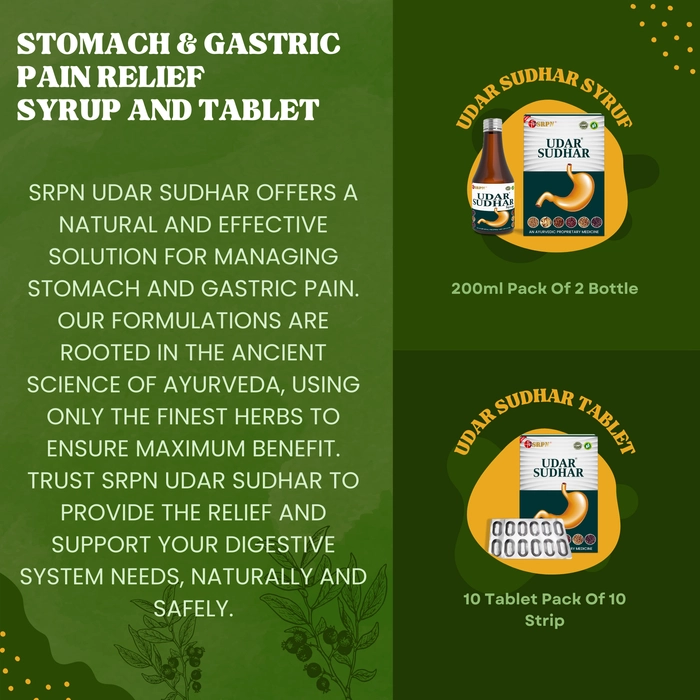 Udar Sudhar Ayurvedic Digestive Tablets For Gastric Problems  Pack Of 60 Tab